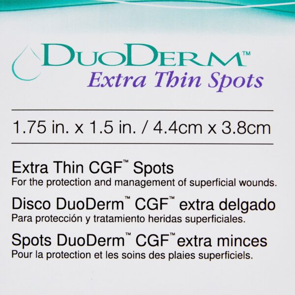 Thin Hydrocolloid Dressing DuoDERM® Extra Thin 1-1/2 X 1-3/4 Inch Spot 7