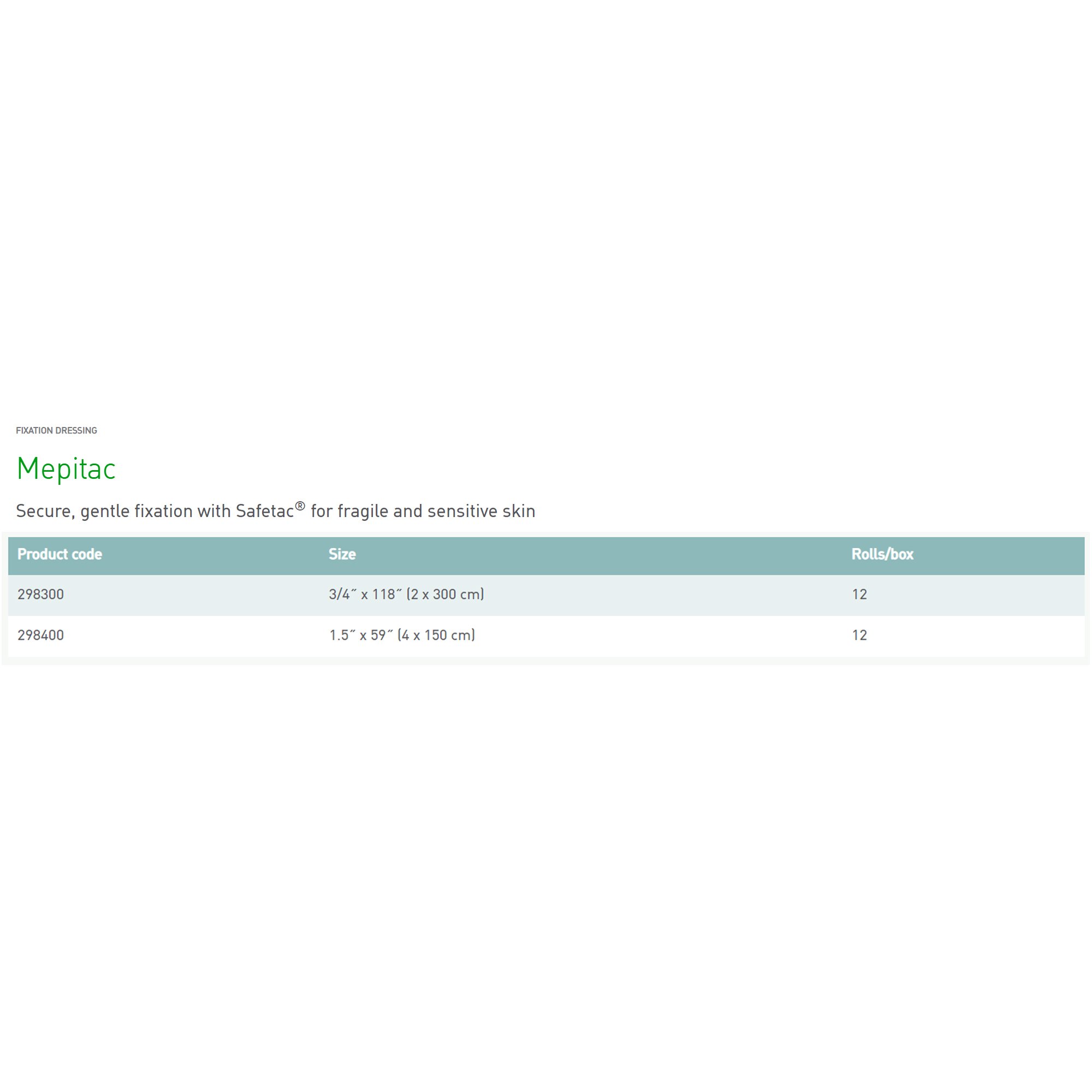 548917_comparisonchart.jpg665fe29fc7758.jpg Medical Tape Mepitac® Tan 3/4 X 118 Inch Silicone NonSterile 5