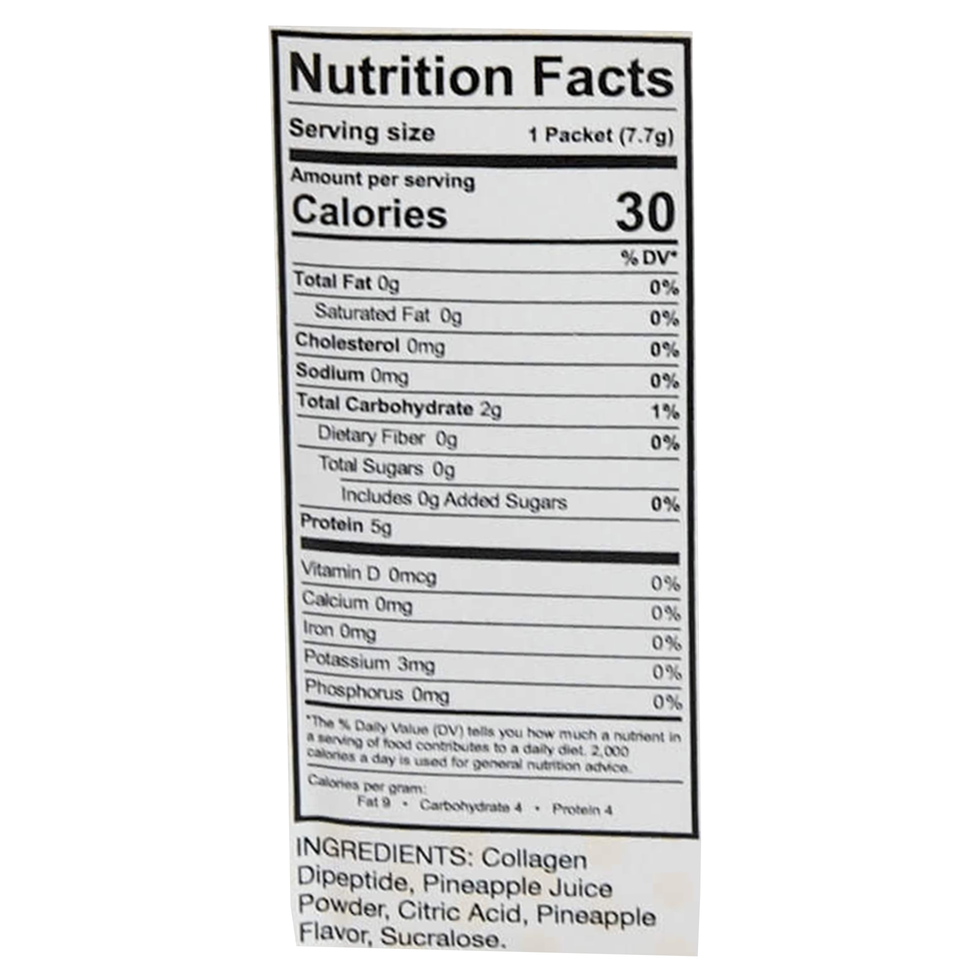 1074004_nf.jpg665fe8121c859.jpg Oral Supplement PUSH Collagen Dipeptide Concentrate Pineapple Flavor Powder 7.7 Gram Individual Packet 5