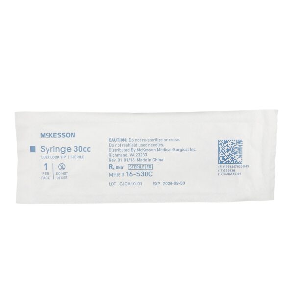 General Purpose Syringe McKesson 30 mL Luer Lock Tip Without Safety 6