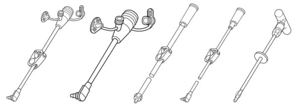 Bolus Enteral Feeding Extension Tube Set MIC-Key With Cath Tip, SECUR-LOK Straight Connector and Clamp 1