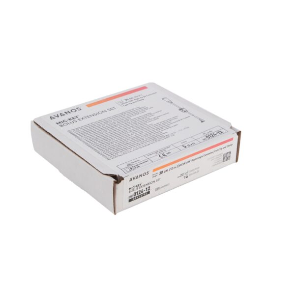 Bolus Enteral Feeding Extension Tube Set MIC-Key 12 Inch, With Cath Tip, SECUR-LOK Right-Angle Connector and Clamp 11