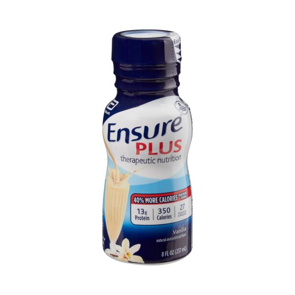 Oral Supplement Ensure® Plus Therapeutic Nutrition Vanilla Flavor Liquid 8 oz. Bottle 5